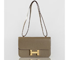 Hermes Constance Bag clemence leather in Dark Gray with Gold hardware 9999