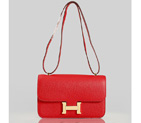 Hermes Constance Bag clemence leather in Flame with Gold hardware 9999