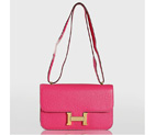 Hermes Constance Bag clemence leather in Peach with Gold hardware 9999