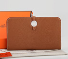 Hermes Dogon Combined Wallet Original Clemence leather A508 Camel A508