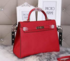 Hermes Kelly 32cm Shoulder Bags Grained Leather Red K32