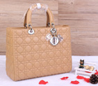 Lady Dior Bag Medium Bag Sheepskin Leather D1667 Apricot D1667
