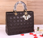Lady Dior Bag Medium Bag Sheepskin Leather D1667 Coffee D1667