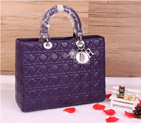 Lady Dior Bag Medium Bag Sheepskin Leather D1667 DarkPurple D1667