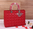 Lady Dior Bag Medium Bag Sheepskin Leather D1667 Red D1667