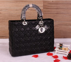 Lady Dior Bag Medium Bag Sheepskin Leather D9603 Black D1667