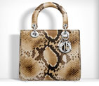 Lady Dior bag in gold-tone python M0550PPGI M06Y