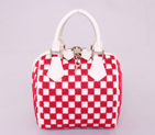 Louis Vuitton 2013 SPEEDY Bag M40613 Red&White M40613
