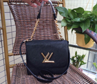 Louis Vuitton EPI Leather Chain Louise Shoulder Bag M48618 Black M48618