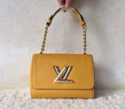 Louis Vuitton EPI Leather Chain Louise Shoulder Bag M48618 Yellow M48618