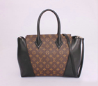 Louis Vuitton Monogram Canvas & Leather W PM M40941 Black M40941