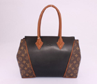Louis Vuitton Monogram Canvas & Leather W PM M40941 Black M40941