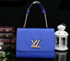 Louis Vuitton Original Leather Twist Bag M48618 Blue M48618