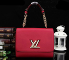 Louis Vuitton Original Leather Twist Bag M48618 Red M48618