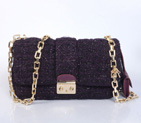 MISS DIOR Bag Nubuck Fabric D6347 Purple D6347