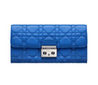 Miss Dior Decouverte wallet in Bleu Persan leather S0522PGAI M689