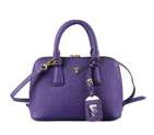 PRADA Saffiano Leather 25CM Two Handle Bag 0811 in Purple 0811