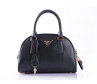 PRADA Saffiano Leather Two Handle Bag BL0854 in Black BL0854