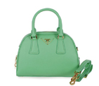 PRADA Saffiano Leather Two Handle Bag BL0854 in Grass green BL0854