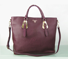 Prada BN1902 Original Calf Leather Tote Bag in Fuchsia 1902