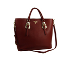 Prada BN1902 Original Calf Leather Tote Bag in Red 1902