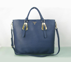 Prada BN1902 Original Calf Leather Tote Bag in Royalblue 1902