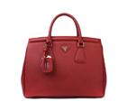 Prada Bluette Saffiano Leather Lux Handbag BN2402 in Red BN2402