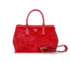 Prada Cony Hair Tote Bag 2274 in Red 2274