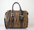 Prada Gaufre Leather Top Handle Bag BN1336 in Coffee 1336