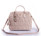 Prada Gaufre Leather Top Handle Bag BN1336 in Light pink 1336