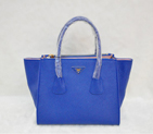Prada Glace Calf Leather Tote Bag BN2619 in Royal blue 2619