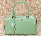 Prada Oil wax skin Leather Handbag BL0796 in Lake green BL0796