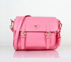 Prada Saffiano Calf Leather Flap Bag BT0904 Cherry pink BT0904