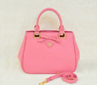 Prada Saffiano Calf Leather Tote Bag BN2245 in Cherry pink 2245