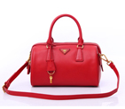 Prada Saffiano Leather Handbag BL0797 in Red BL0797