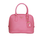 Prada Saffiano Leather Tote Handbag BN2558 in Cherry pink BN2558