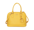 Prada Saffiano Leather Tote Handbag BN2558 in Yellow BN2558
