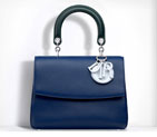 Small Be Dior flap bag in blue satin-finish calfskin M0981PSTE M90D
