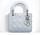 Small Lady Dior bag in Celeste grained calfskin M0500PRGC M673