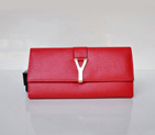 Yves Saint Laurent Large Y Line Flap Wallet 241175 Red 241175