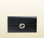 gucci icon leather continental wallet 369663