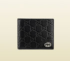 guccissima leather bi-fold wallet 365541 A0V1N 1000 365541