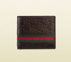guccissima leather web bi-fold wallet 365491 A0VBR 2061 365491