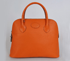 Hermes Bolide Bag 37cm clemence leather in Orange with Silver hardware 1037OS