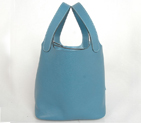 Hermes picotan MM Bag clemence leather in Medium Blue 1048MB