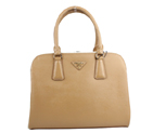 Prada Saffiano Leather Tote Bag 21267 Apricot&Yellow 21267