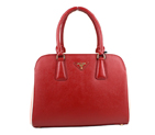 Prada Saffiano Leather Tote Bag 21267 Red&Pink 21267