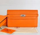 Hermes Kelly Wallet clemence leather in Orange A708