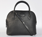Hermes Bolide Togo Leather Tote Bag in Black with Silver hardware H31LSBS