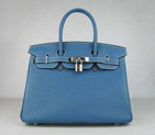 Birkin 30CM Middle Blue (silver) HBK30MBS013